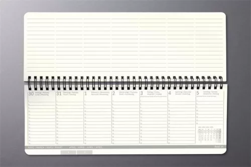Naptár, asztali, álló, 2027, 300x143x18 mm, SIGEL "Conceptum", fekete