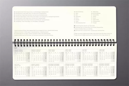 Naptár, asztali, álló, 2027, 300x143x18 mm, SIGEL "Conceptum", fekete