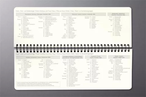 Naptár, asztali, álló, 2027, 300x143x18 mm, SIGEL "Conceptum", fekete
