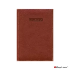   Naptár, tervező, A5, napi, DAYLINER, "Sherwood", barnásvörös