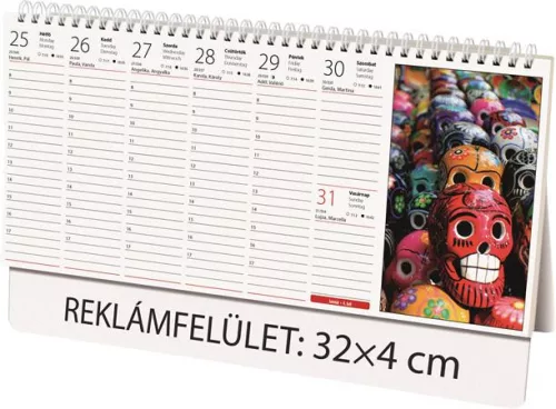 Naptár, asztali, álló, DAYLINER "Színek világa"