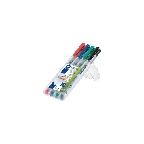 Alkoholmentes marker készlet, OHP, 0,4 mm, STAEDTLER Lumocolor® 311 S, 4 különböző szín