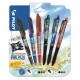 Rollertoll készlet, 0,35 mm, nyomógombos, PILOT Frixion Ball/Frixion Ball Plus, 3különböző szín+One Piece matrica