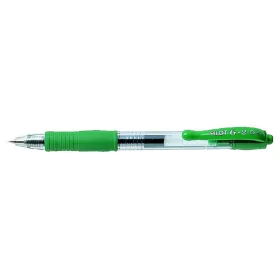 Zseléstoll, 0,25 mm, nyomógombos, PILOT G-2, zöld