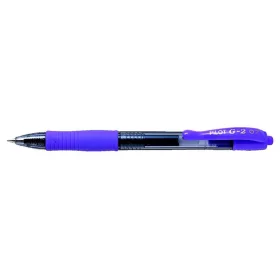 Zseléstoll, 0,32 mm, nyomógombos, PILOT G-2, lila