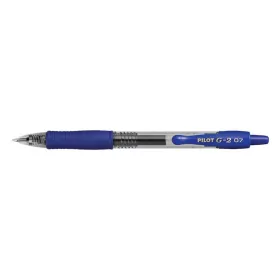 Zseléstoll, 0,32 mm, nyomógombos, PILOT G-2, kék