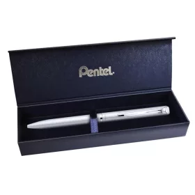   Zseléstoll, 0,35 mm, rotációs, ezüst tolltest, PENTEL EnerGel BL-2007 kék