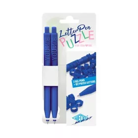   Zseléstoll, nyomógombos, kirakós, WEDO Letter Pen Puzzle, kék - 2db