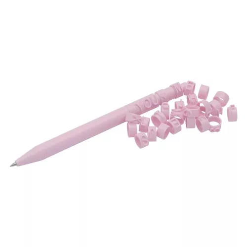 Zseléstoll, nyomógombos, kirakós, WEDO Letter Pen Puzzle, rózsaszín - 2db
