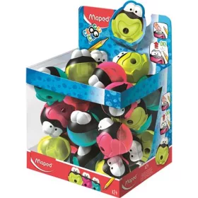   Hegyező display, egylyukú, tartályos, MAPED Croc Croc, béka, vegyes színek - 24db