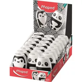   Hegyező display, egylyukú, tartályos, MAPED Shakky Fancy, panda és pingvin, vegyes formák - 25db