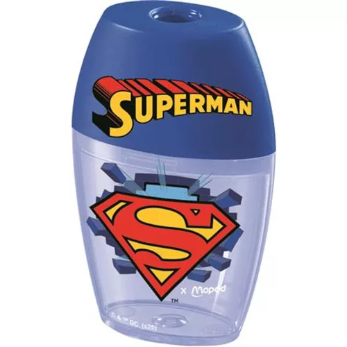 Hegyező, egylyukú, tartályos, MAPED Superman Shaker