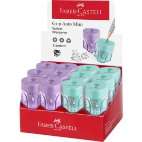   Hegyező display, egylyukú, tartályos FABER-CASTELL GRIP Auto Mini, vegyes pasztell színek - 24db