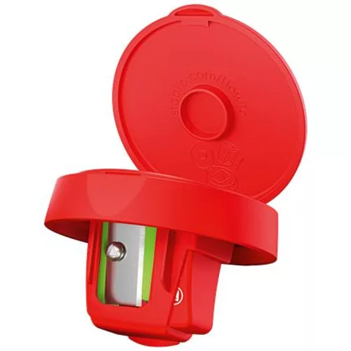 Hegyező, egylyukú, tartályos, STABILO Woody 3 in 1, piros