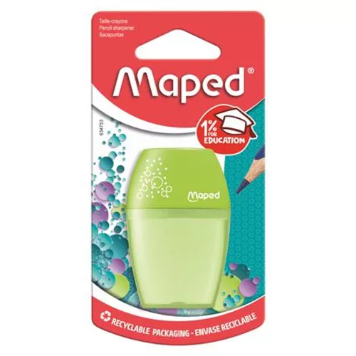 Hegyező, egylyukú, tartályos, MAPED Shaker, vegyes színek