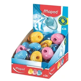   Hegyező display, egylyukú, tartályos, balkezes, MAPED I-Gloo, vegyes színek - 24db