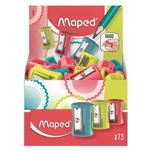 Hegyező display, egylyukú, MAPED Vivo, vegyes színek - 75db