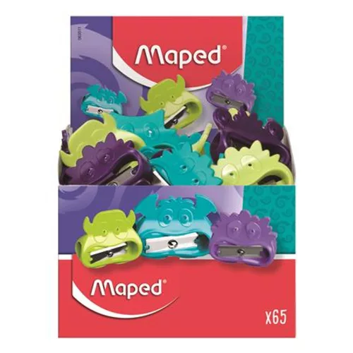 Hegyező display, egylyukú, MAPED Vivo, szörny, vegyes színek - 65db