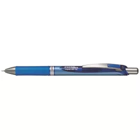   Zseléstoll, 0,25 mm, nyomógombos, PENTEL EnerGel BLN75, kék