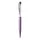 Golyóstoll, orgonalila, felül fehér SWAROVSKI® kristályokkal töltve, 14 cm, ART CRYSTELLA®