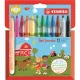 Filctoll készlet, 3 mm, STABILO Trio Jumbo, 12 különböző szín