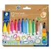 Filctoll készlet, 3 mm, háromszögletű, kimosható, STAEDTLER Noris® jumbo 328-B, 12 különböző szín