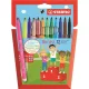 Filctoll készlet, 0,7 mm, STABILO Trio A-Z, 12 különböző szín