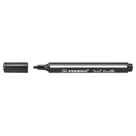   Filctoll, 1,5-2 mm, rugós hegy, STABILO Trio Scribbi, fekete