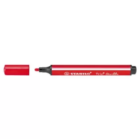 Filctoll, 1,5-2 mm, rugós hegy, STABILO Trio Scribbi, piros