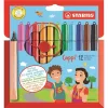 Filctoll készlet, 1 mm, STABILO Cappi, 12 különböző szín
