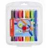 Filctoll készlet, 1 mm, STABILO Cappi, 12 különböző szín