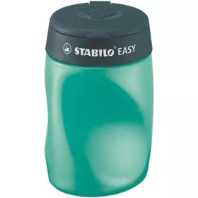   Hegyező, háromlyukú, tartályos, balkezes, STABILO Easy, olajzöld
