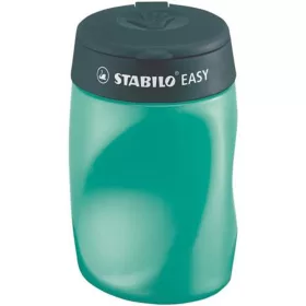   Hegyező, háromlyukú, tartályos, jobbkezes, STABILO Easy, olajzöld