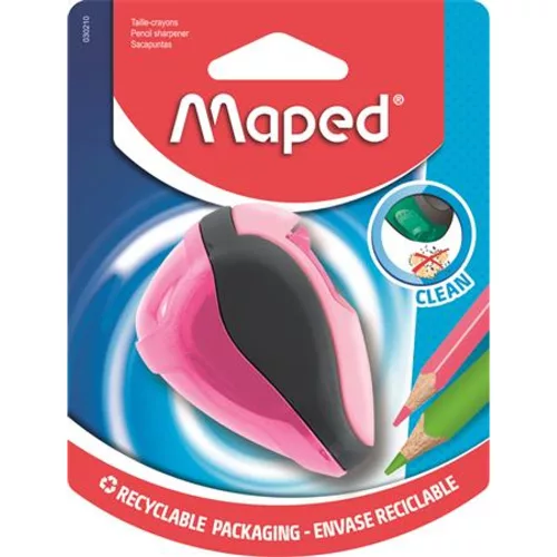 Hegyező, kétlyukú, tartályos, MAPED Clean, vegyes színek