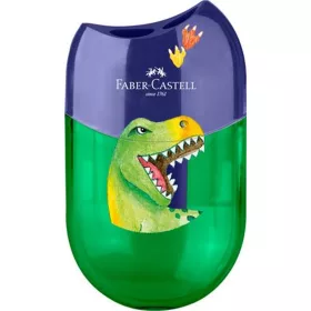   Hegyező display, kétlyukú, tartályos,  FABER-CASTELL, dinoszaurusz - 10db