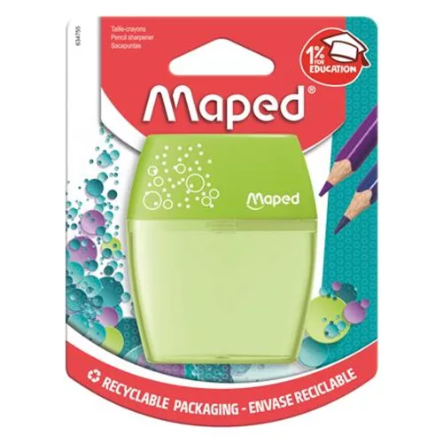 Hegyező, kétlyukú, tartályos, MAPED Shaker, vegyes színek