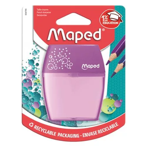 Hegyező, kétlyukú, tartályos, MAPED Shaker, vegyes színek