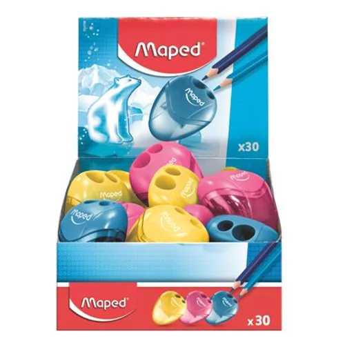 Hegyező display, kétlyukú, tartályos, MAPED I-Gloo, vegyes színek - 30db
