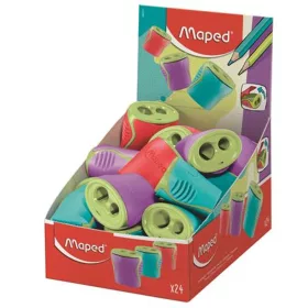  Hegyező display, kétlyukú, tartályos, MAPED Boogy, vegyes színek - 24db