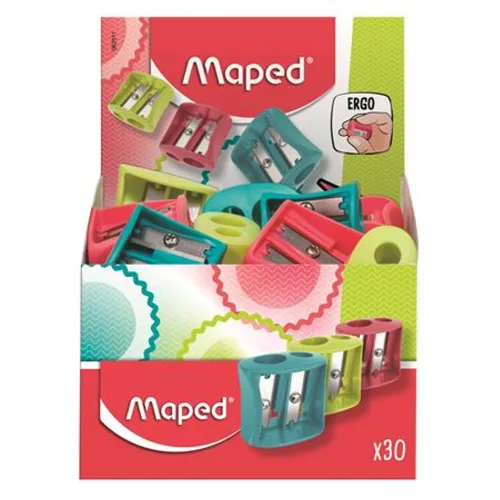 Hegyező display, kétlyukú, tartályos, MAPED Boogy, vegyes színek - 24db