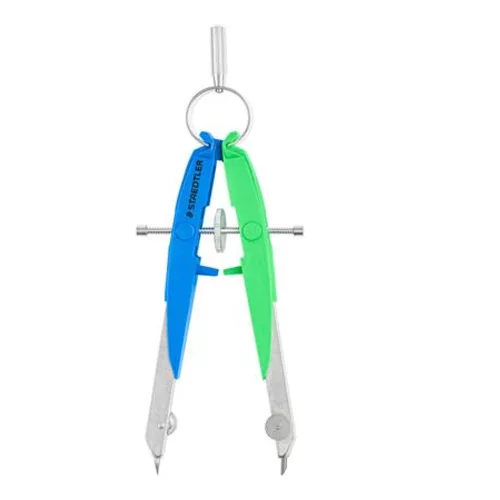 Körző készlet, precíziós, 2 darabos, STAEDTLER Mars Comfort 556, neon kék/zöld