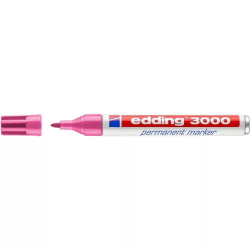 Alkoholos marker, 1,5-3 mm, kúpos, EDDING 3000, rózsaszín
