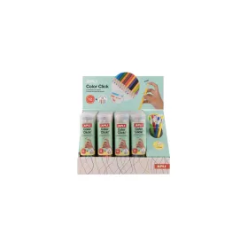   Színes töltőceruza készlet, display, APLI Color Click, 12 különböző szín, 12 készlet/display