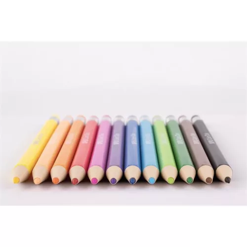 Színes töltőceruza készlet, ceruzatartóban, APLI Color Click, 12 különböző szín