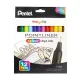 Tűfilc készlet, 0,4 mm, PENTEL Pointliner, 12 különböző szín