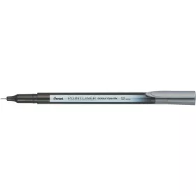 Tűfilc, 0,4 mm, PENTEL Pointliner, szürke