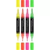 Dekormarker készlet, 1,0/3,0 mm, kétvégű, akril, FABER-CASTELL Shake&Paint, 4 különböző neon szín