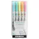 Szövegkiemelő készlet, 1,4/4,0 mm, kétvégű, ZEBRA Mildliner Fluorescent, 5 szín
