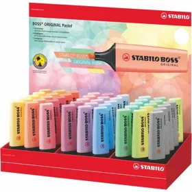   Szövegkiemelő display, 2-5 mm, STABILO BOSS Pastel, vegyes pasztell színek - 45db