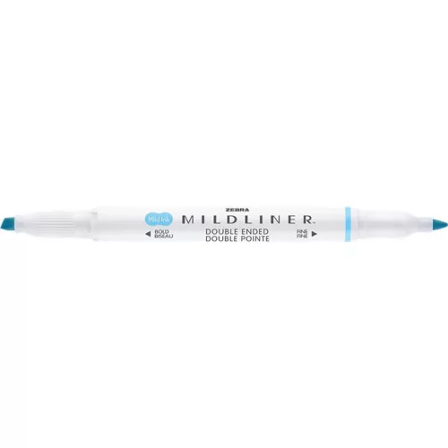 Szövegkiemelő, 1,0/3,5 mm, kétvégű, ZEBRA Mildliner Fluorescent, kék